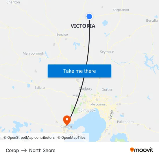 Corop to North Shore map