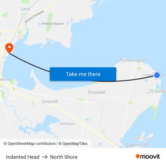 Indented Head to North Shore map