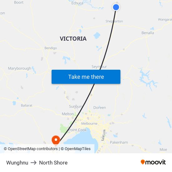 Wunghnu to North Shore map