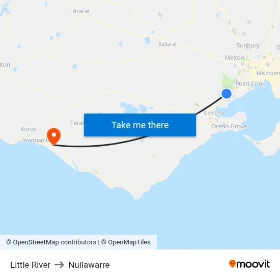 Little River to Nullawarre map