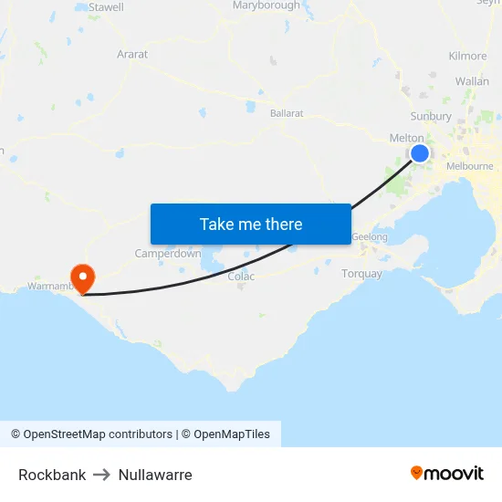 Rockbank to Nullawarre map