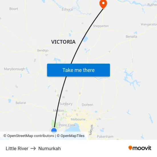 Little River to Numurkah map