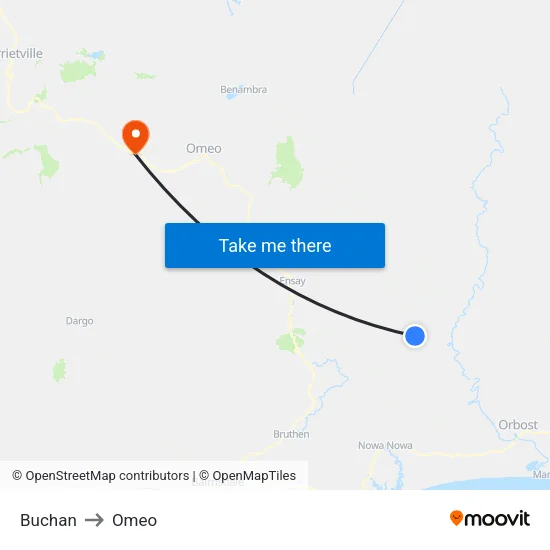Buchan to Omeo map