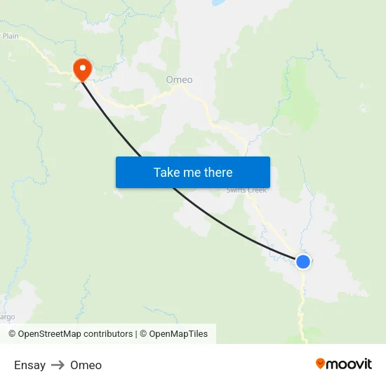 Ensay to Omeo map