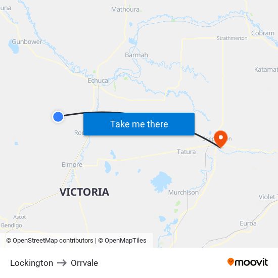 Lockington to Orrvale map