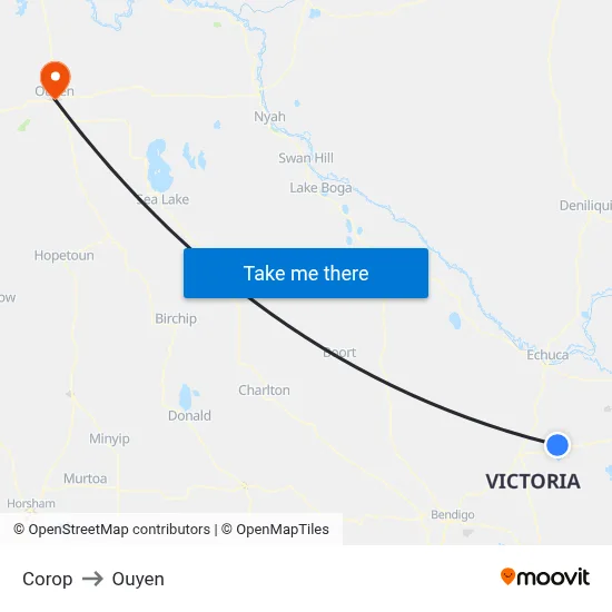 Corop to Ouyen map