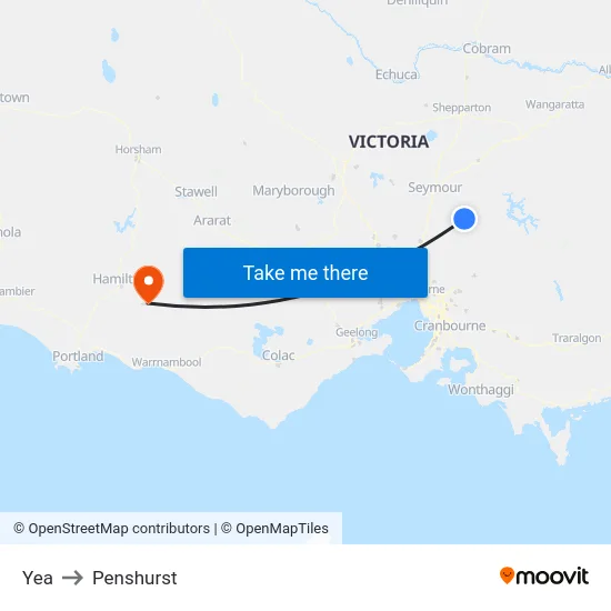 Yea to Penshurst map