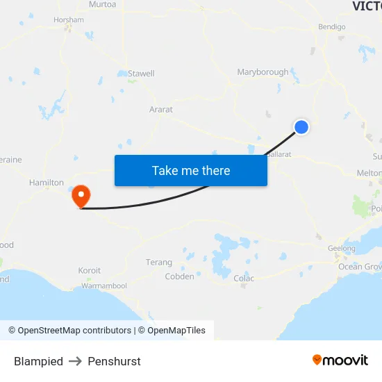 Blampied to Penshurst map