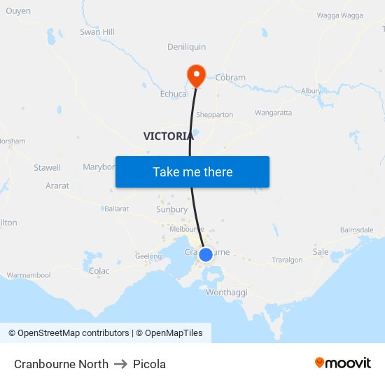 Cranbourne North to Picola map