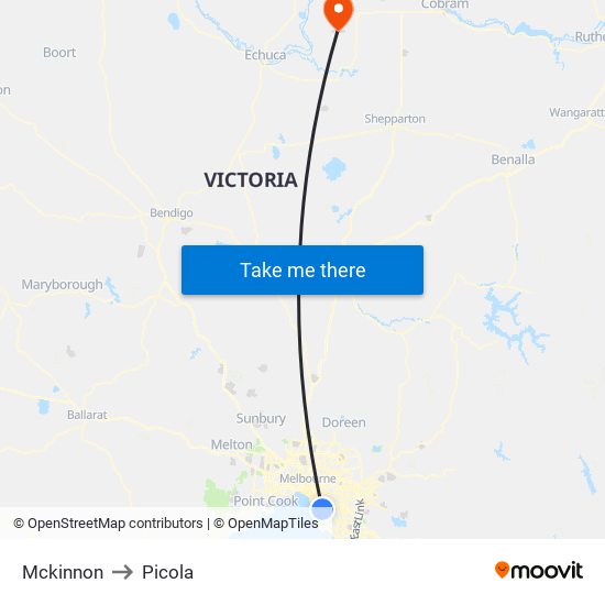 Mckinnon to Picola map