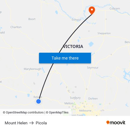 Mount Helen to Picola map