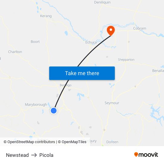 Newstead to Picola map