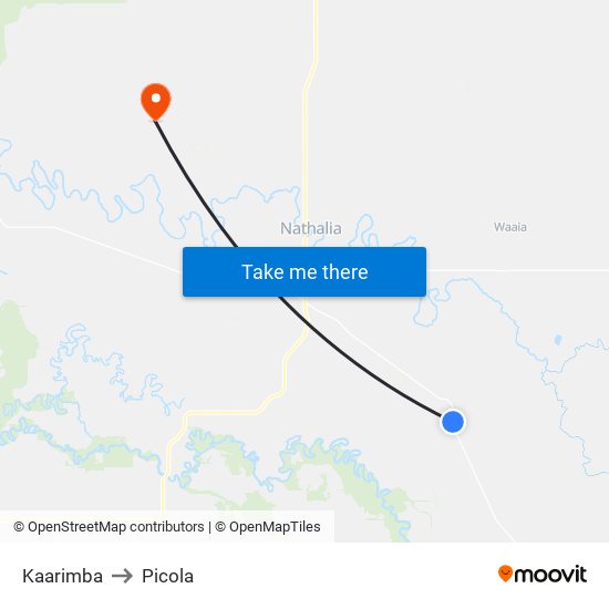 Kaarimba to Picola map