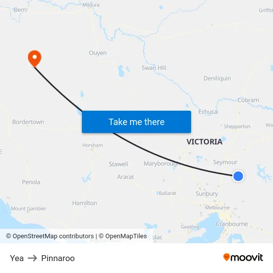 Yea to Pinnaroo map