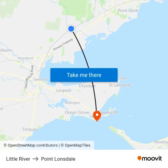 Little River to Point Lonsdale map