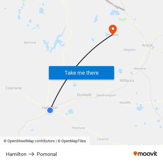 Hamilton to Pomonal map