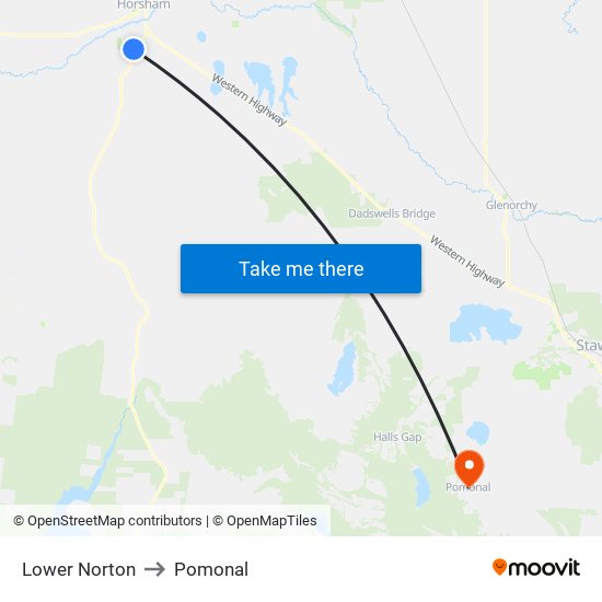 Lower Norton to Pomonal map