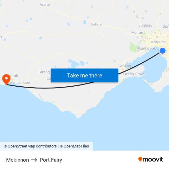 Mckinnon to Port Fairy map