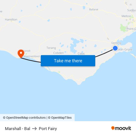 Marshall - Bal to Port Fairy map