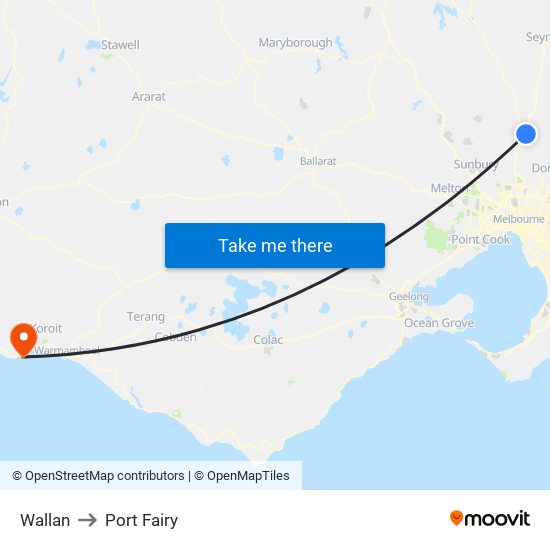 Wallan to Port Fairy map