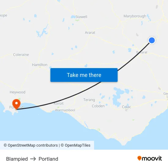 Blampied to Portland map