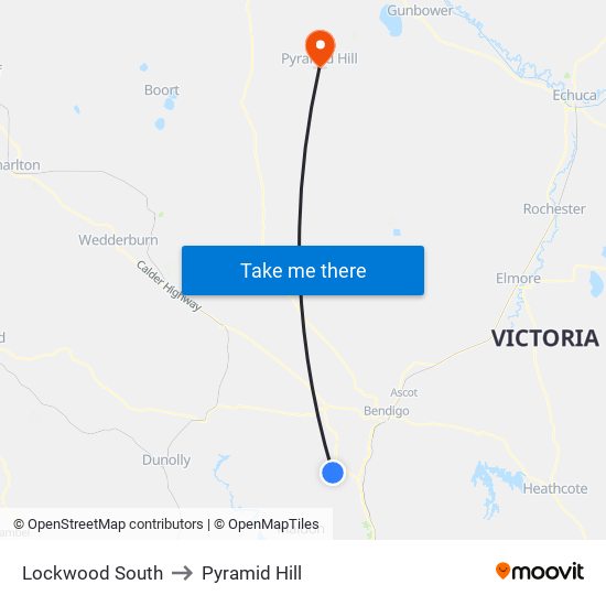 Lockwood South to Pyramid Hill map