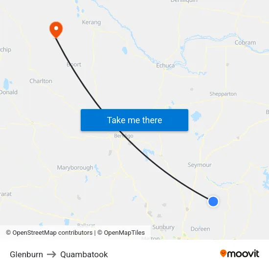 Glenburn to Quambatook map