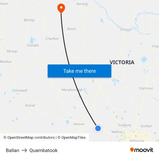 Ballan to Quambatook map