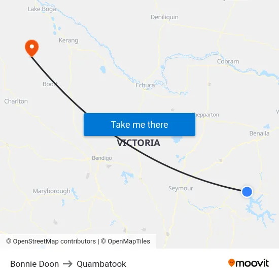 Bonnie Doon to Quambatook map