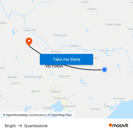 Bright to Quambatook map