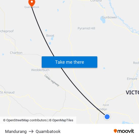 Mandurang to Quambatook map