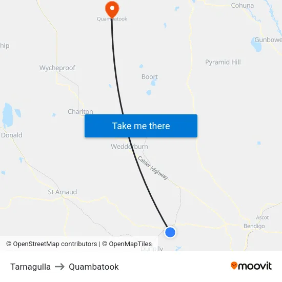 Tarnagulla to Quambatook map