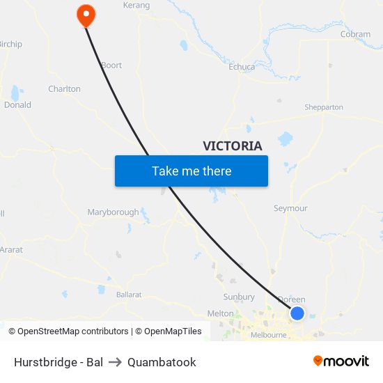 Hurstbridge - Bal to Quambatook map