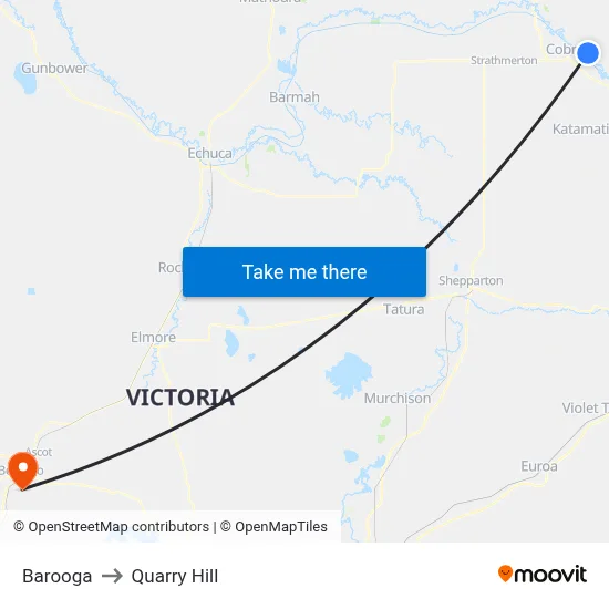 Barooga to Quarry Hill map
