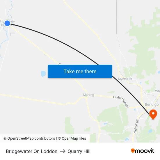 Bridgewater On Loddon to Quarry Hill map