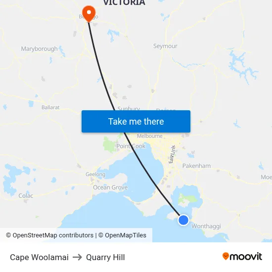 Cape Woolamai to Quarry Hill map