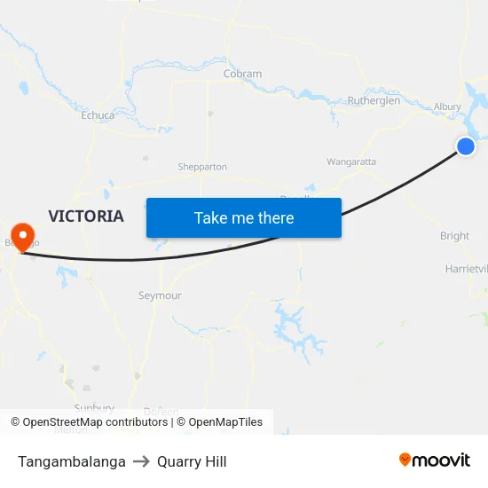 Tangambalanga to Quarry Hill map