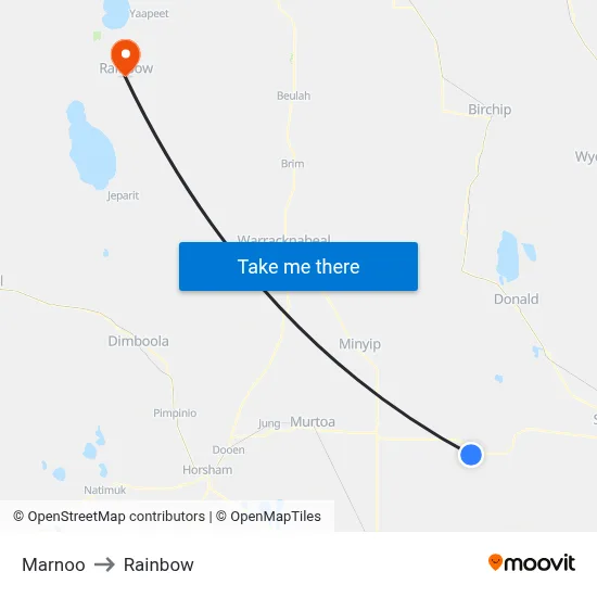 Marnoo to Rainbow map
