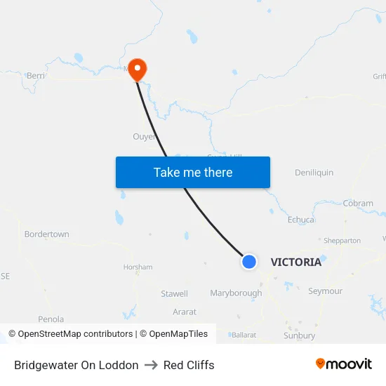 Bridgewater On Loddon to Red Cliffs map