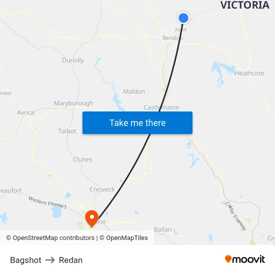 Bagshot to Redan map