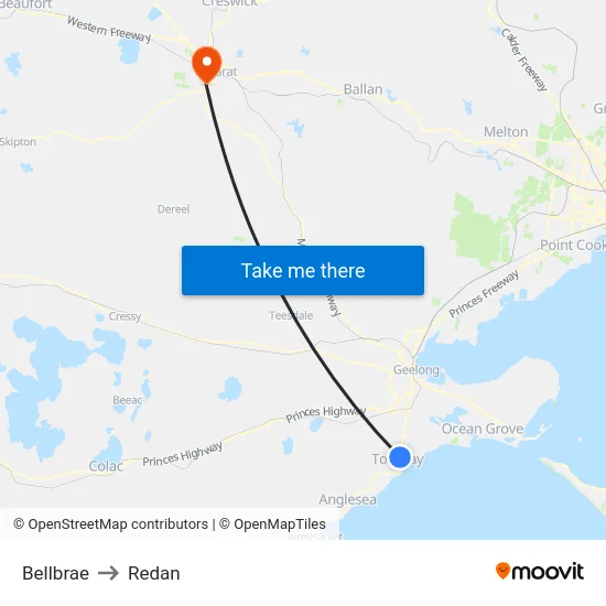 Bellbrae to Redan map