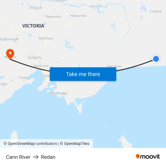 Cann River to Redan map