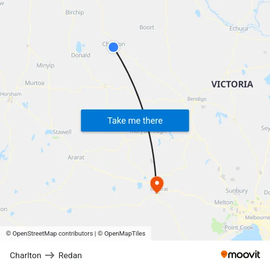 Charlton to Redan map