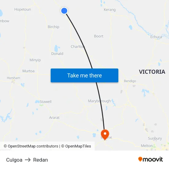 Culgoa to Redan map