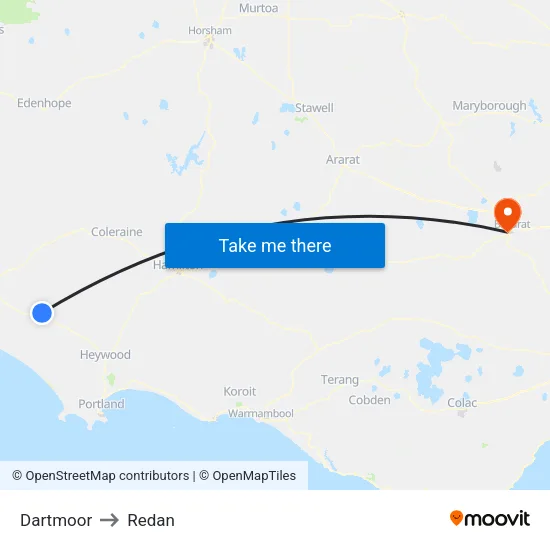 Dartmoor to Redan map