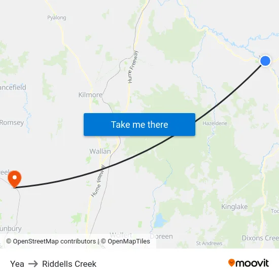 Yea to Riddells Creek map