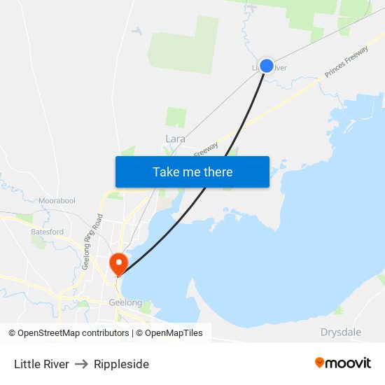 Little River to Rippleside map