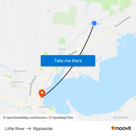 Little River to Rippleside map