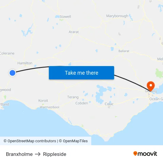 Branxholme to Rippleside map