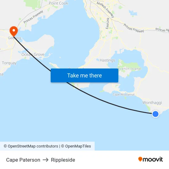 Cape Paterson to Rippleside map